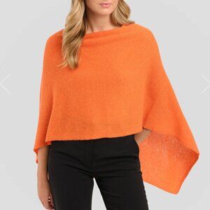 NWT Womens Alashan Sunset 100% Cashmere Poncho Sweater OS